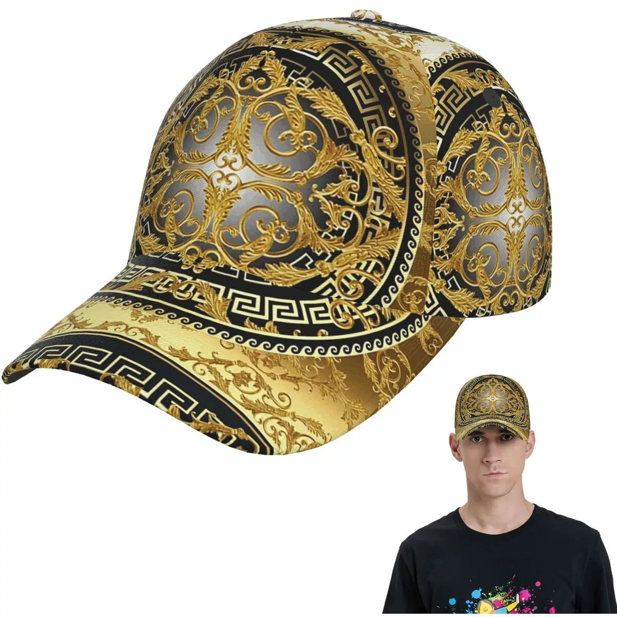 

Королева абсолютного всего, золотые бейсболки в стиле барокко, бейсболки Snapback, дышащие повседневные бейсболки, уличные кепки