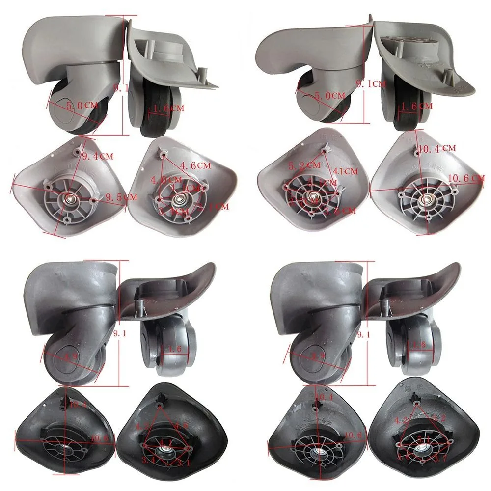 A08 Customs Box Spinner Caster Rubber Wheels Replacement Luggage Wheels Hand Spinner Suitcases Repair