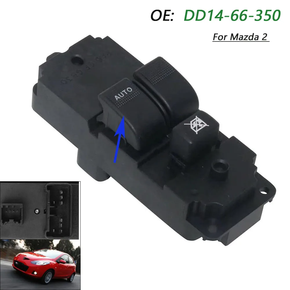 

Для Mazda 2, главный переключатель стеклоподъемника, кнопка регулировки автомобильных деталей DD14-66-350 DD1466350