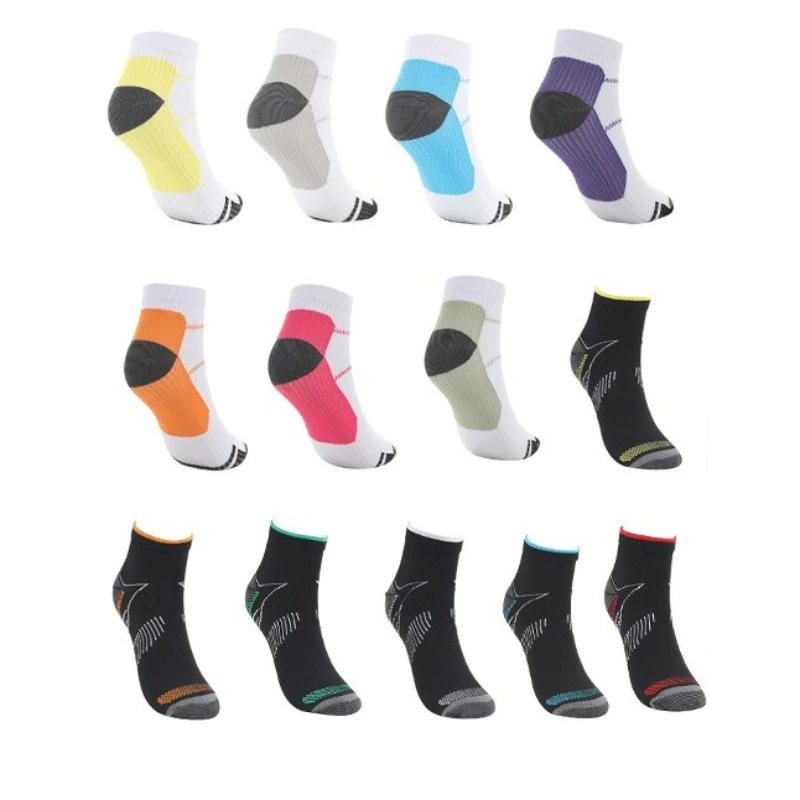 Sports Running Compression Socks Men Women Breathable Anti Odor Multi Color Outdoor Football Socks