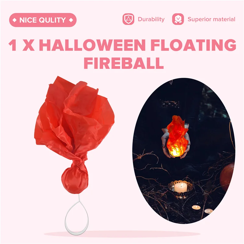 

BMBY-Halloween Floating Fireball Prop Flame Lamp Prop Artificial Fake Fire Floating Props No Flame For Home Halloween Decor