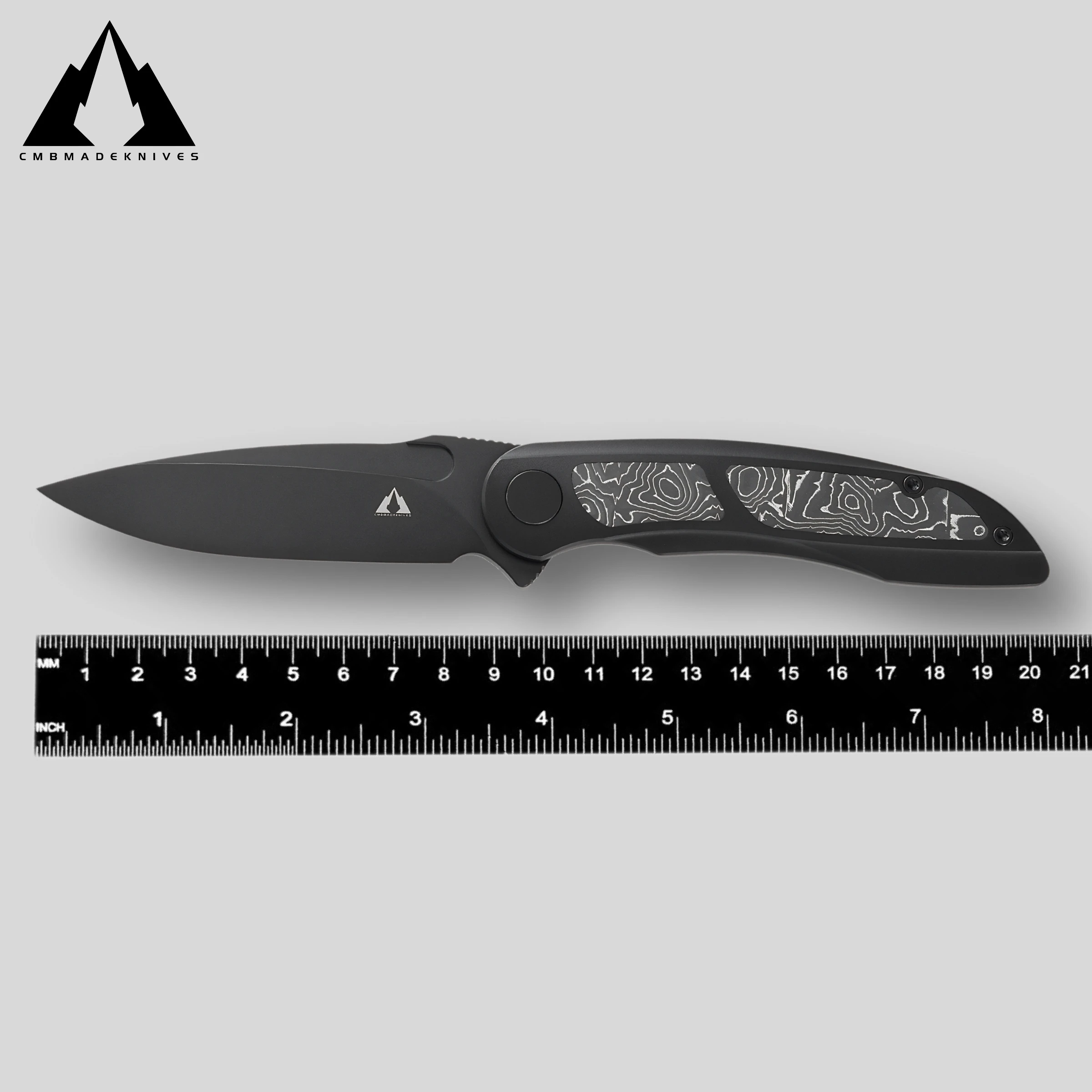 CMBMADEKNIVES Knight Titanium Handle M390 Steel Blade Camping Outdoors Pocket Folding Knife EDC CMB-07S