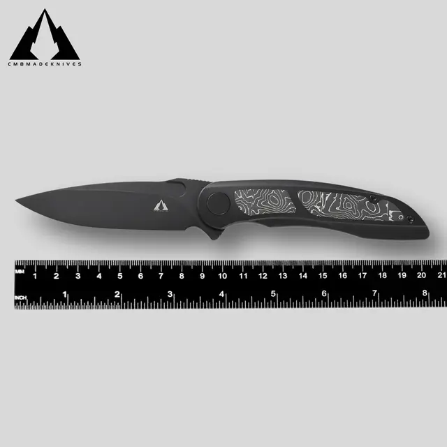 CMBMADEKNIVES Knight Titanium Handle M390 Steel Blade Camping
