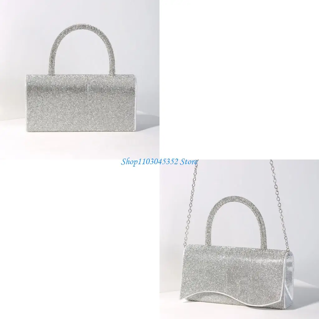 

Привлекательная вечерняя сумочка для женщин, элегантная сумка со стразами и цепочкой, сумка через плечо, сумка через плечо