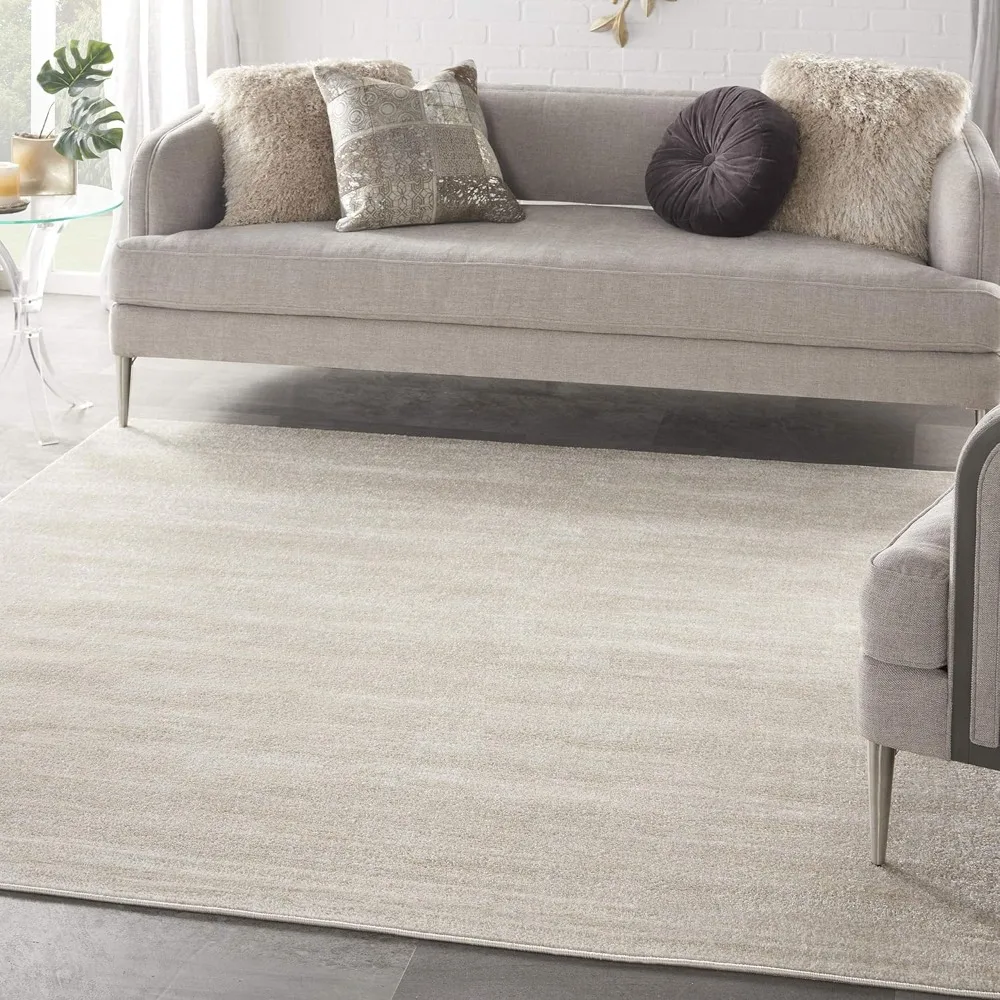 

Essentials Indoor/Outdoor Ivory Beige 7' x Square Area Rug, Easy Cleaning, Non Shedding, Bed Room, Living Room, Dining Room