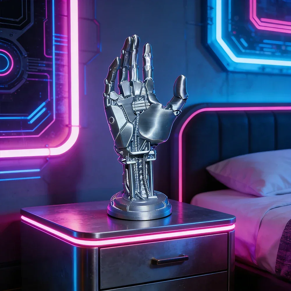 Novelty Game Controller Desktop Headphone Stand Cyberpunk Mechanical Arm Ornament Decoration for Home Office