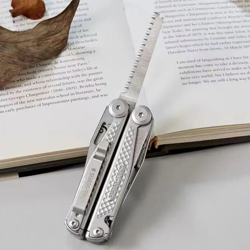SWISS TECH 18 In 1 Multitool Folding Pliers Multi-functional Combination Tool Knife Scissors EDC Outdoor Equipment