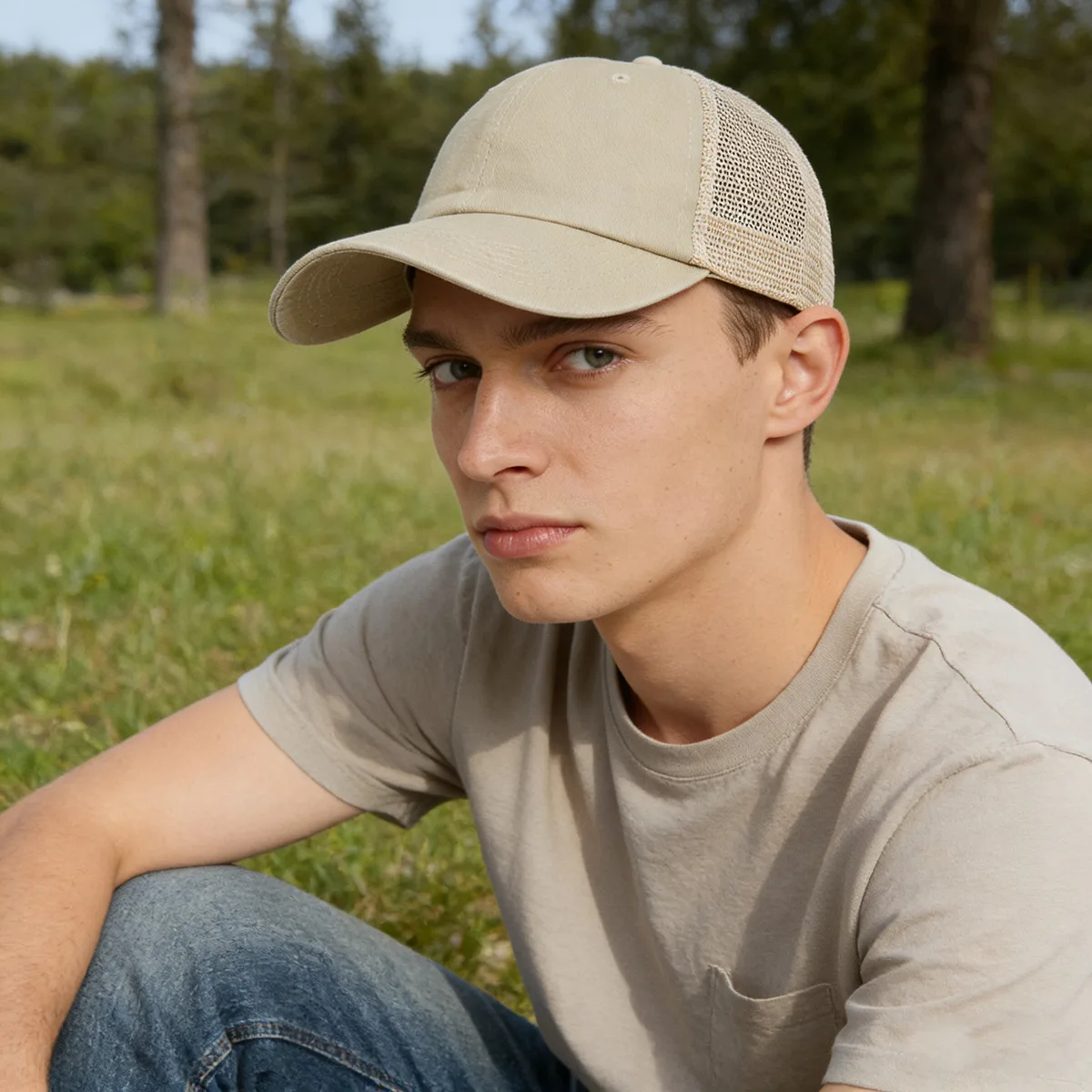 Customized Printed Logo Washed Do Old Mesh Breathable Baseball Caps Men's And Women's Fashionable And Versatile Duck Tongue Hats