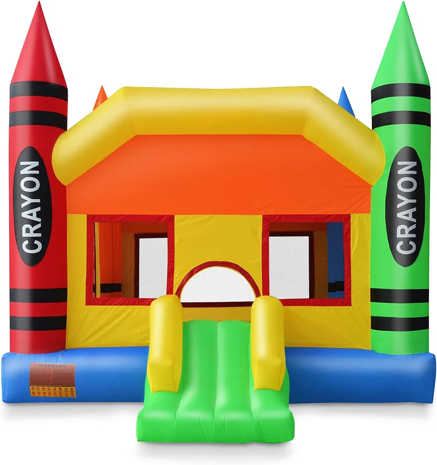 Crayon Bounce House with Blower - Large Inflatable Bouncer for Kids with Slide, Bounce House Water Park