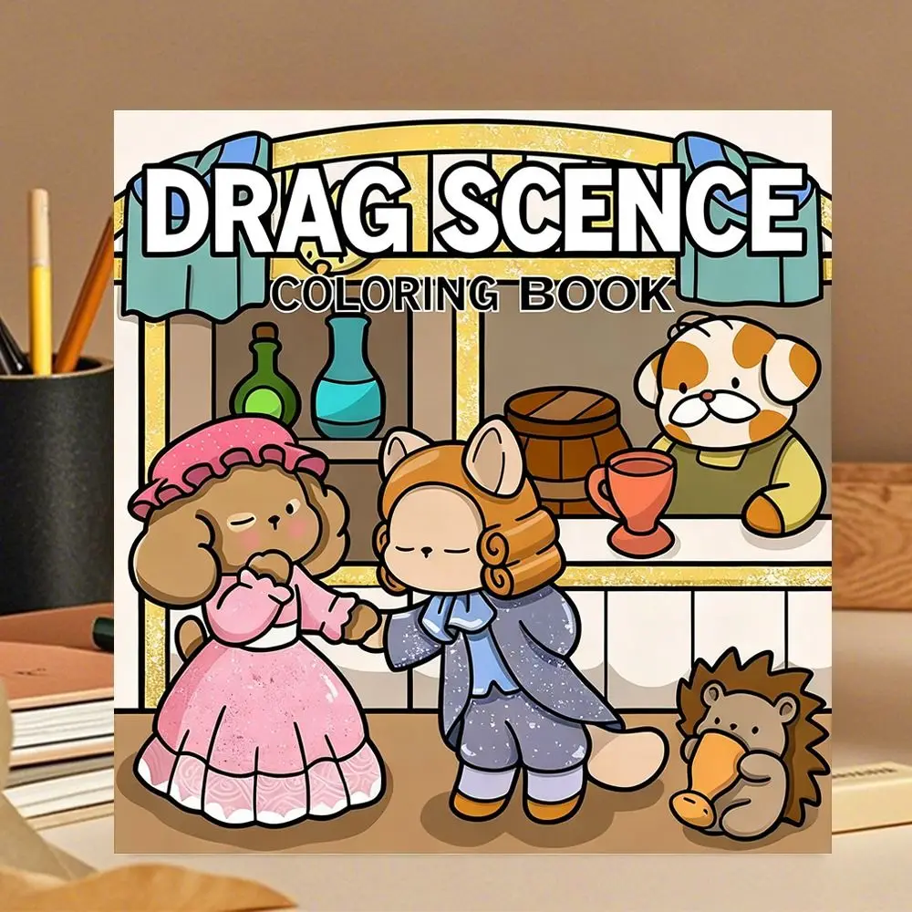 Cartoon Coloring Book Educational Stress Relief Graffiti Painting Book Painting Gift Montessori Drawing Toy for Adults And Teens