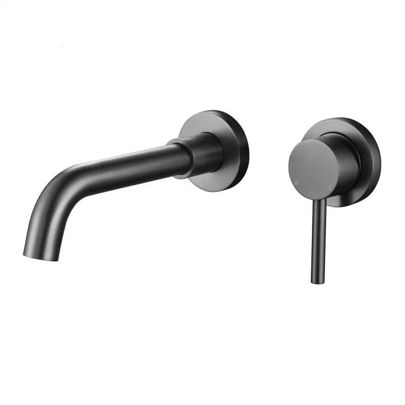 #*-Deao Various Colors 304 Stainless Steel One Handle Black Brushed Hot Cold Mixer Hidden In Wall Mounted Concealed Basin Faucet