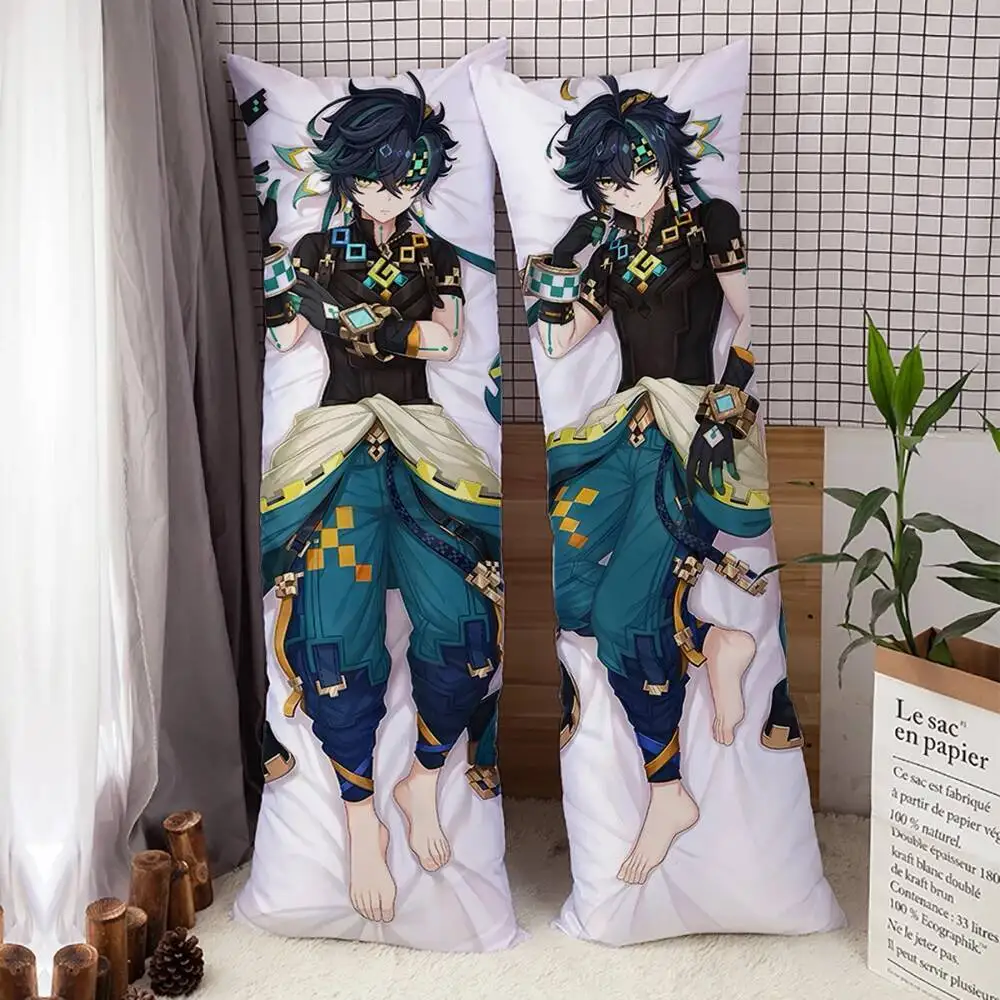 

Game Genshin Impact Kinich Turnfire Hunt Hing Body Case DIY Custom Peach Skin/2Way Tricot Pillow Cover Home Bedding