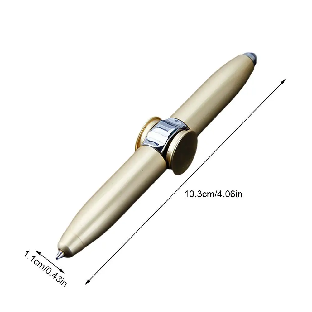 LED Pen Ball Pen Fidget Spinner Hand Light EDC Stress Relief Toys Metal Luminous Spinner Ballpoint Pen Rotat Toys
