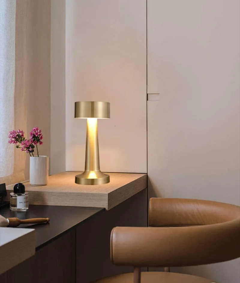 2025 New LED dumbbell creative night light, high-end light luxury modern decorative table lamp, bar retro small table lamp