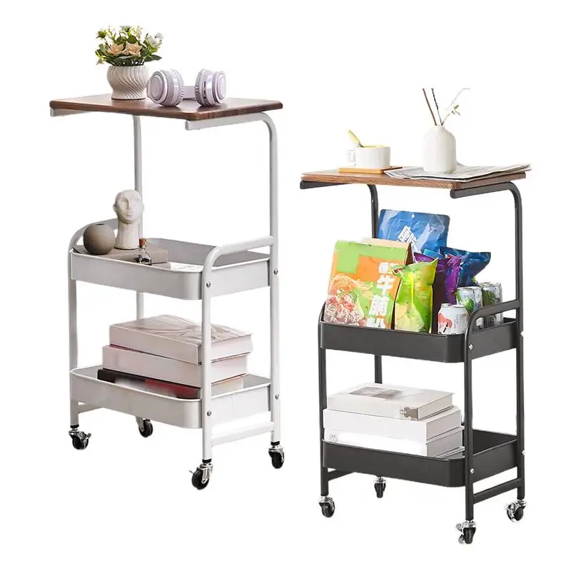 

Multi purpose Storage Rack With Wheels For Kitchen And Living Room Multi Tier Large Capacity Standing Shelf Units Rolling Rack