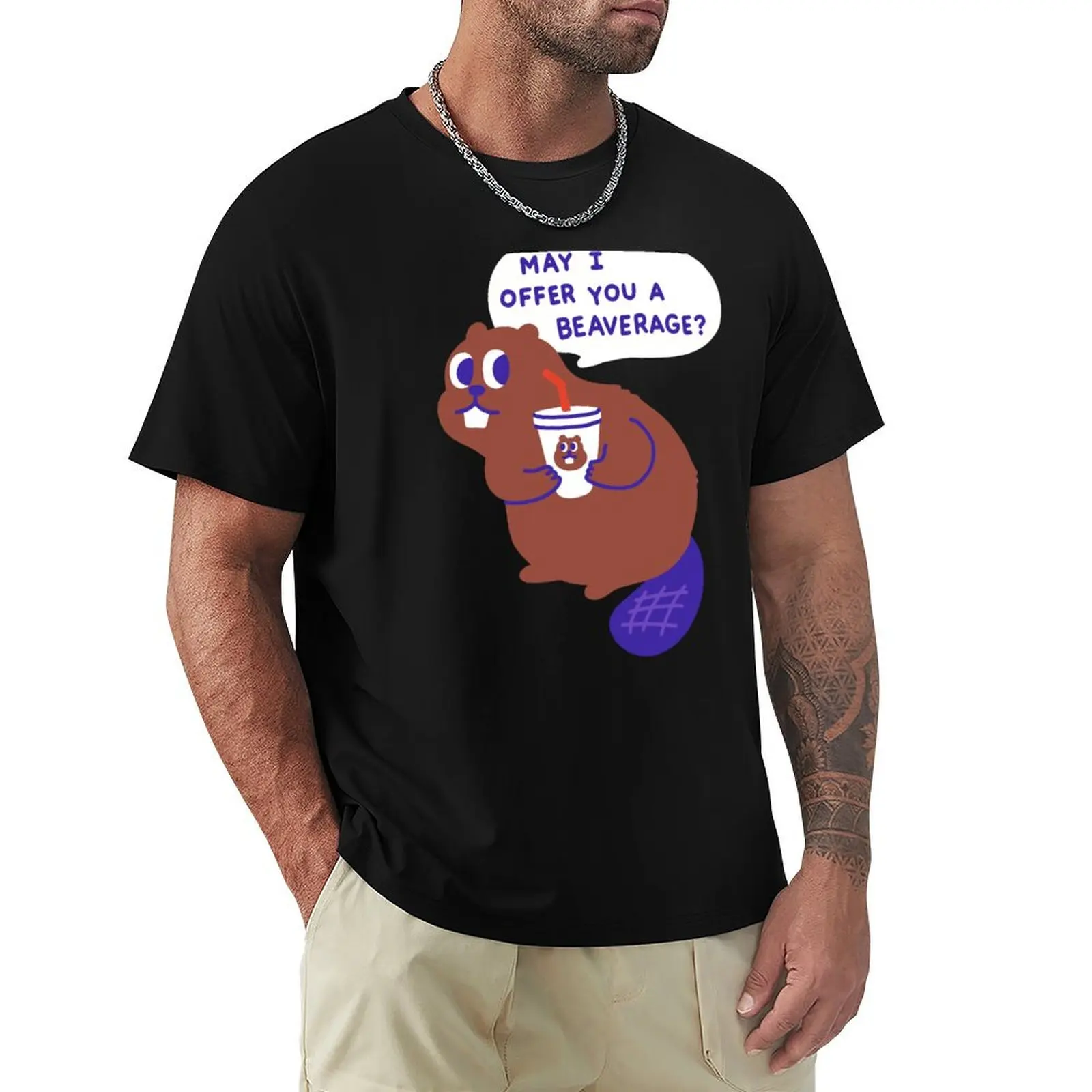 Beaver Offers a Beverage T-Shirt t shirts designer T-Shirt