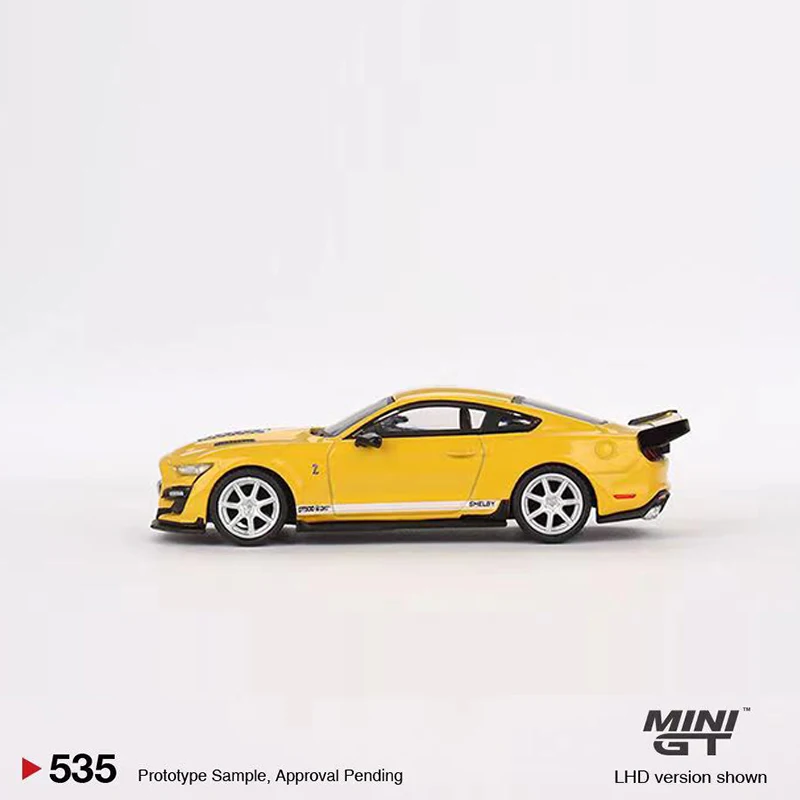 MINIGT 1:64 Model Car Shelby GT500 Snake Concept Alloy Sport Vehicle #535 LHD Yellow