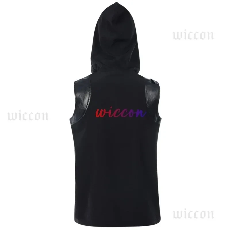 Disfraces de Halloween para Hombre, Chaleco con Capucha Medieval Victoriano, Moda Gótica Renacentista, Playeras Px;4'v\7,h/