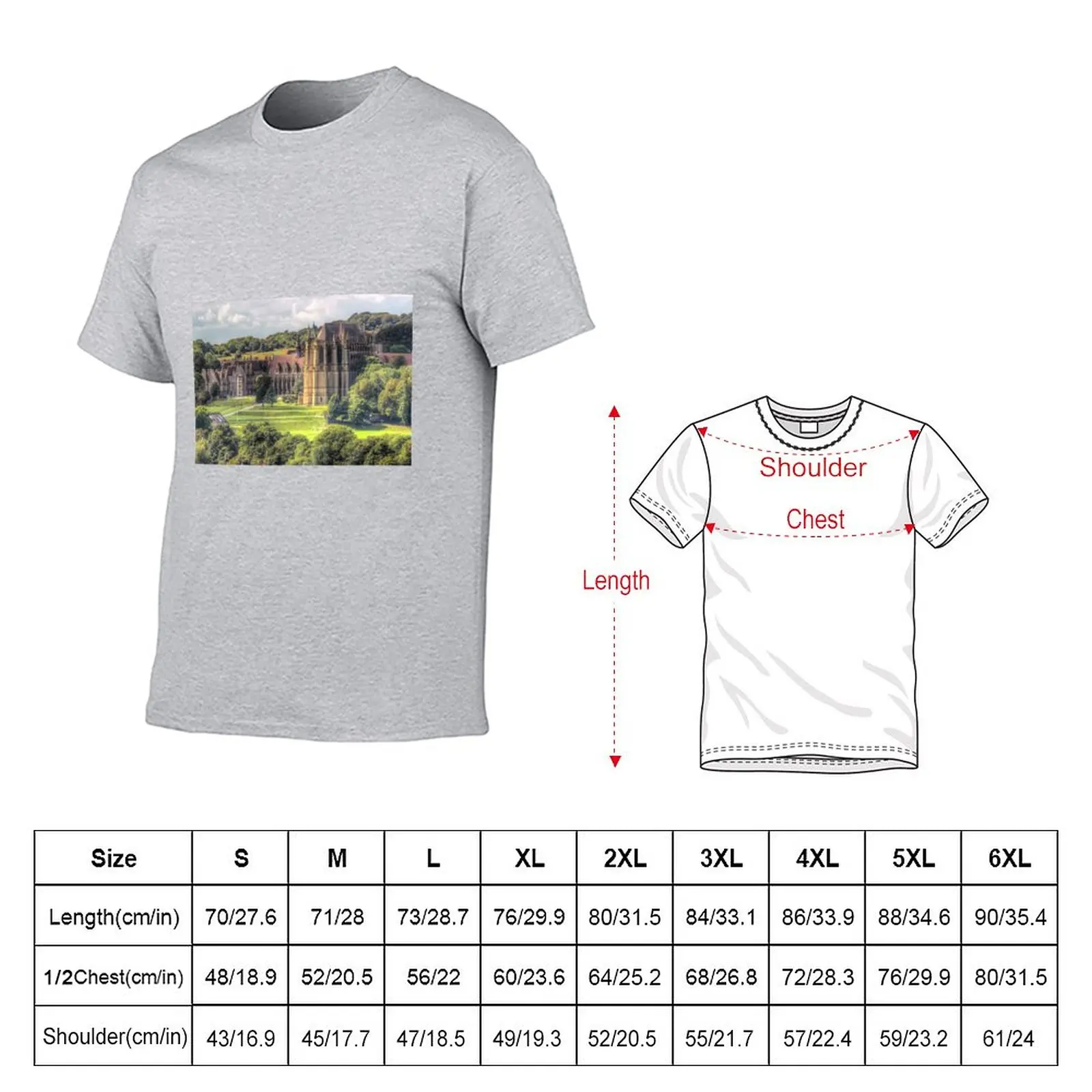 Lancing College Chapel -Shoreham West Sussex - HDR T-Shirt graphics summer top mens t shirts