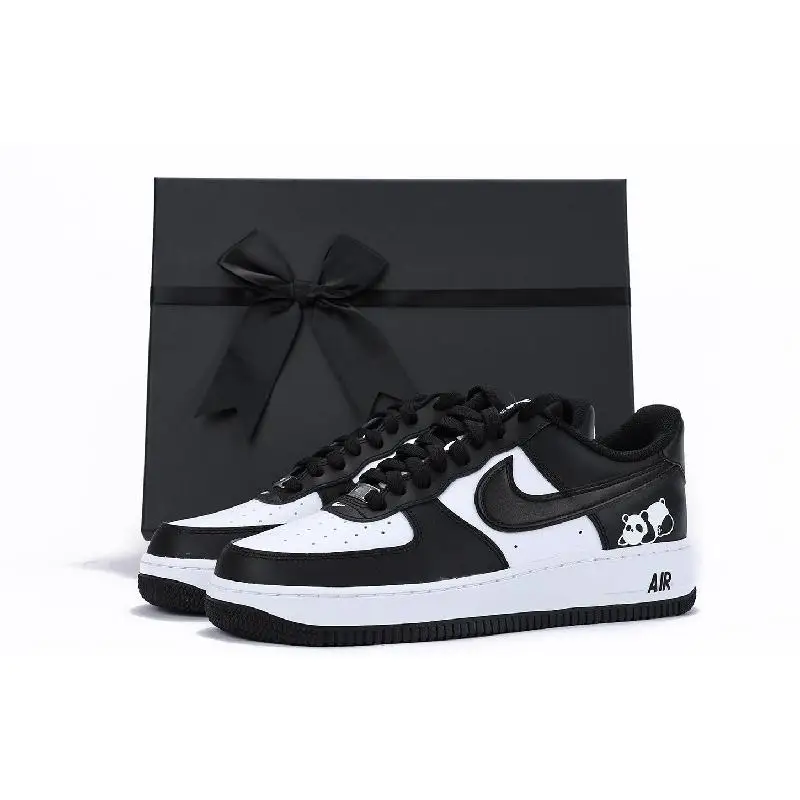 【Customize】Nike Air Force 1 Skateboarding Shoes Unisex Low-top Black/White Sneakers shoes DV0788-001