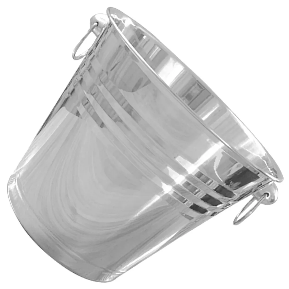 Thick Stainless Steel Ice Storage Bucket Large Capacity Ice Cube Bottle Bucket Party Wine Cooler Bar Supply