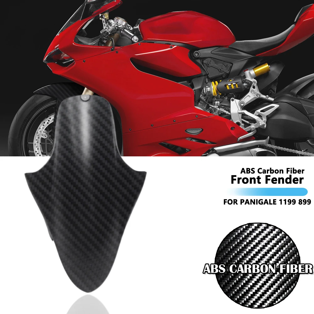 Front Fender For Ducati Panigale ABS Carbon Fiber Motorcycle Parts 899 959 1199 1299 2012 2013 2014 Black Carbon Brazing Splash