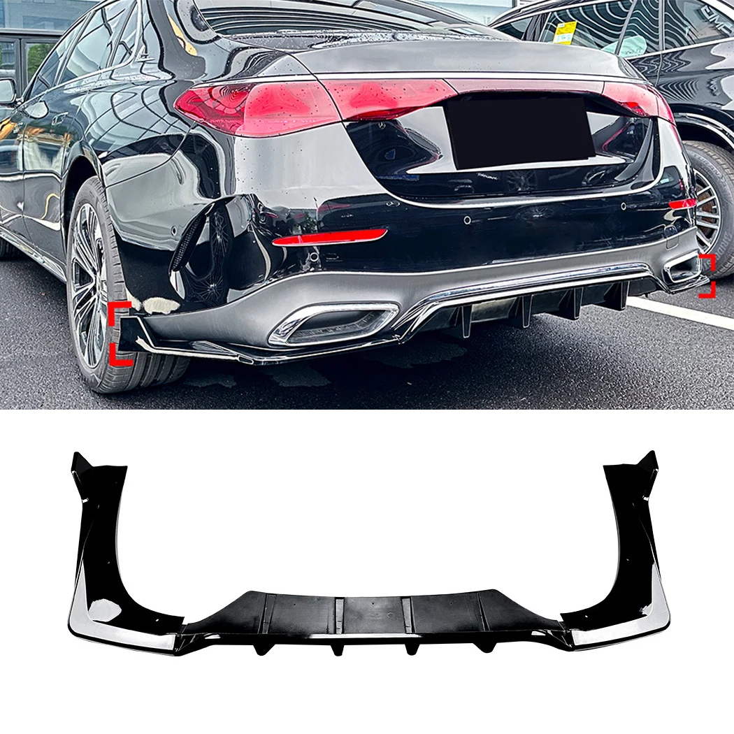 Difusor de parachoques trasero de coche, labio divisores laterales traseros, labio de alerón para mercedes-benz Clase E W214 S214 2024-2025 AMG, estilo de coche