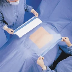 Médica Adhesive PE Film Paste, Toalha de Operação, impermeável, transparente, descartável, cirúrgico, 30x40cm, 45x45cm, 25Pcs