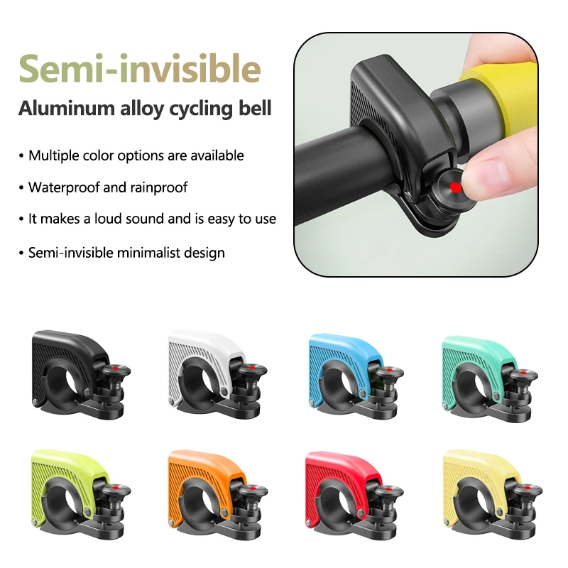 

Aluminum Alloy Hidden Bicycle Bell - Super Loud High Decibel Bike Handlebar Bell for Mountain Road Bike Riding Gear