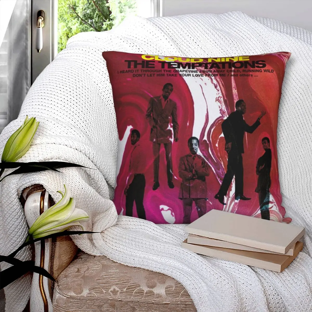 The Temptations Cloud Nine Square Pillowcase Polyester Pillow Cover Velvet Cushion Decor Comfort Throw Pillow For Home Sofa