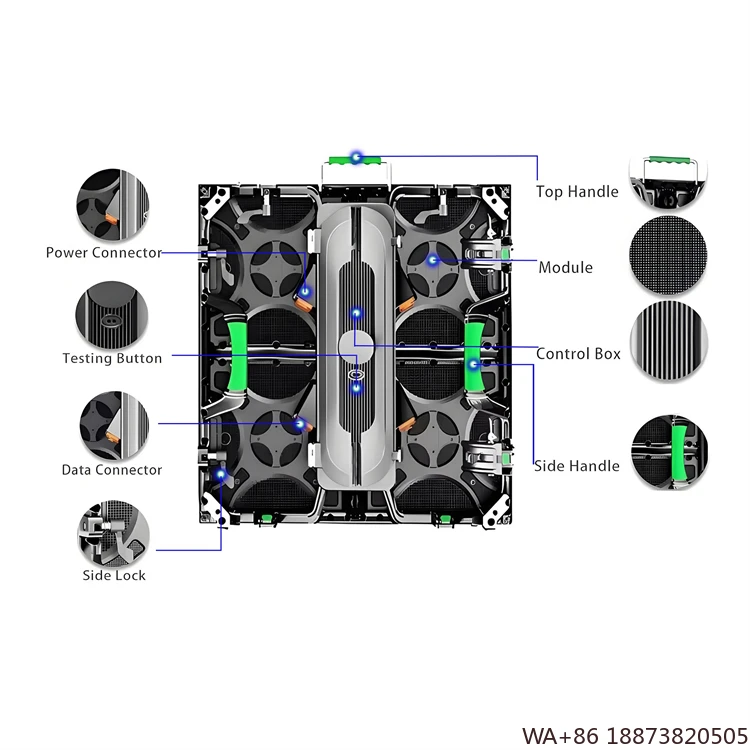 LED High Quality P3.91  Display Screen for Indoor Advertising Commercial Stage Shows Digital Signage Display