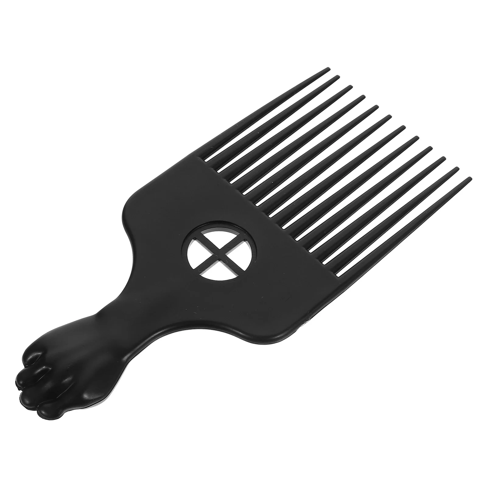 Cepillo de pelo para hombres, peine Alisador, púas gruesas, cepillos de Metal Afro, herramienta de ondulación de plástico