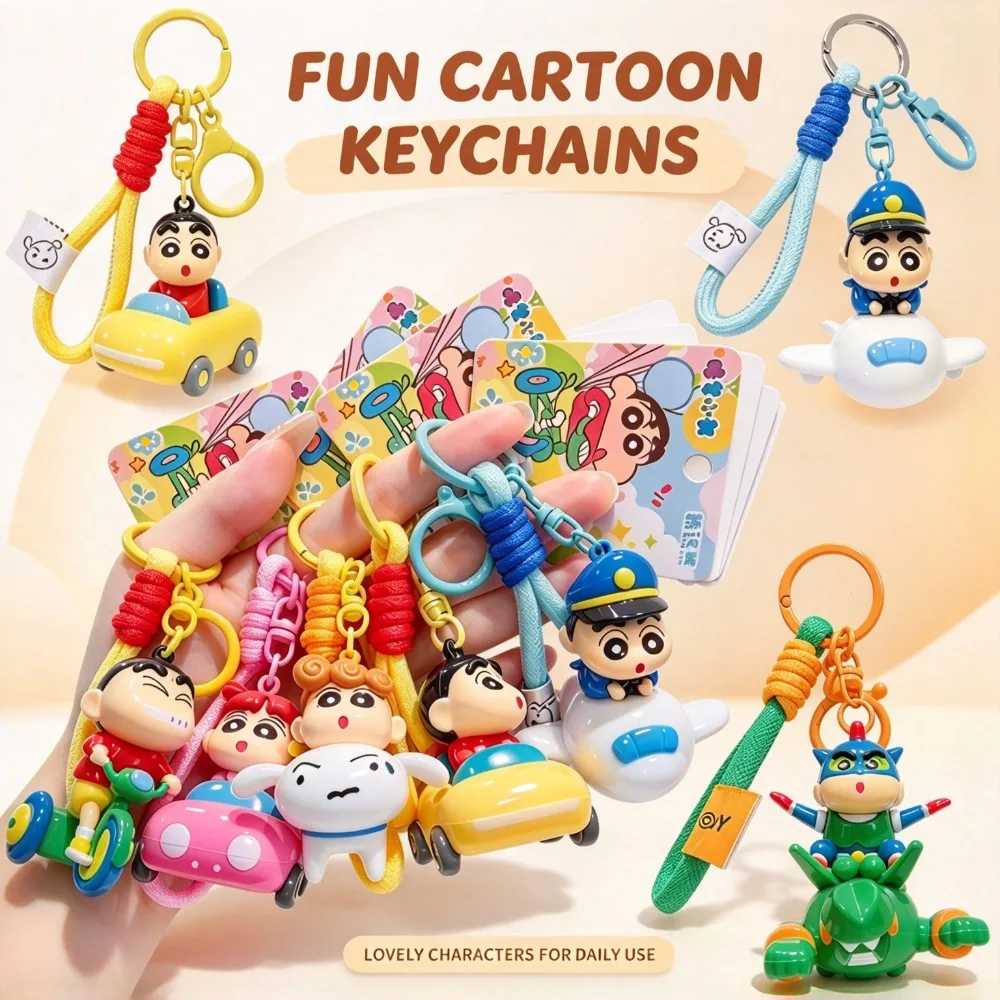 #NEW Crayon Shin-chan Cartoon Figure Keychain Backpack Charm Keyring Bag Decoration Hanging Ornament for Birthday Christmas Gift