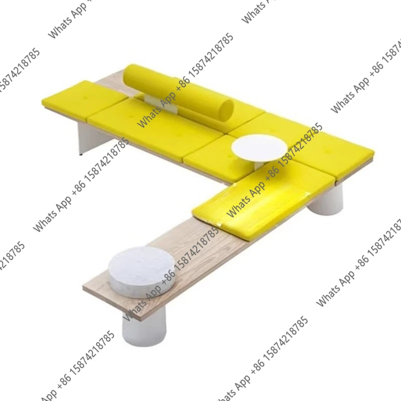 Light luxury minimalist office lounge area business reception hall shopping mall hotel creative design sofa stool side several
