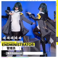 Arknights Endministrator 여성 최종 관리자 코스프레 코스튬, 코스프레 게임, 애니메이션 파티 유니폼, 할로윈 역할 의상