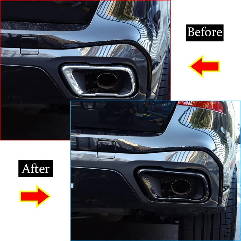 

BT-для BMW X5 G05 2021 2022, автомобильный глушитель, накладка на выхлопную трубу, внешний комплект из нержавеющей стали