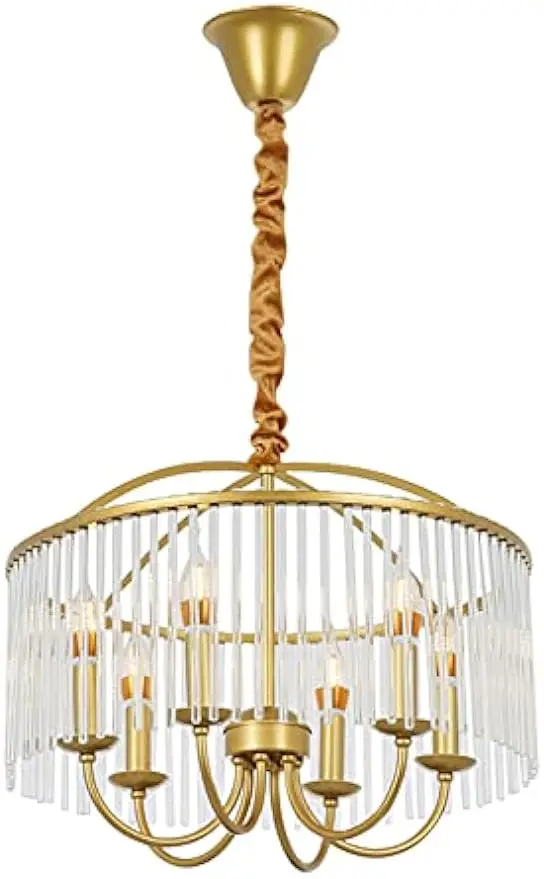 Vintage Indoor Pendant Lighting Modern Chandelier Lights Crystal Fixture Suspended Ceiling Chandelier Golden