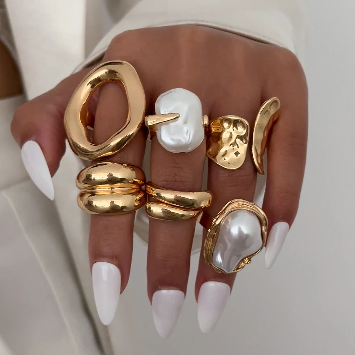 Ingemark 6 szt./zestaw Pierści – Vintage Punk Knuckle Rings Set recenzja i cena