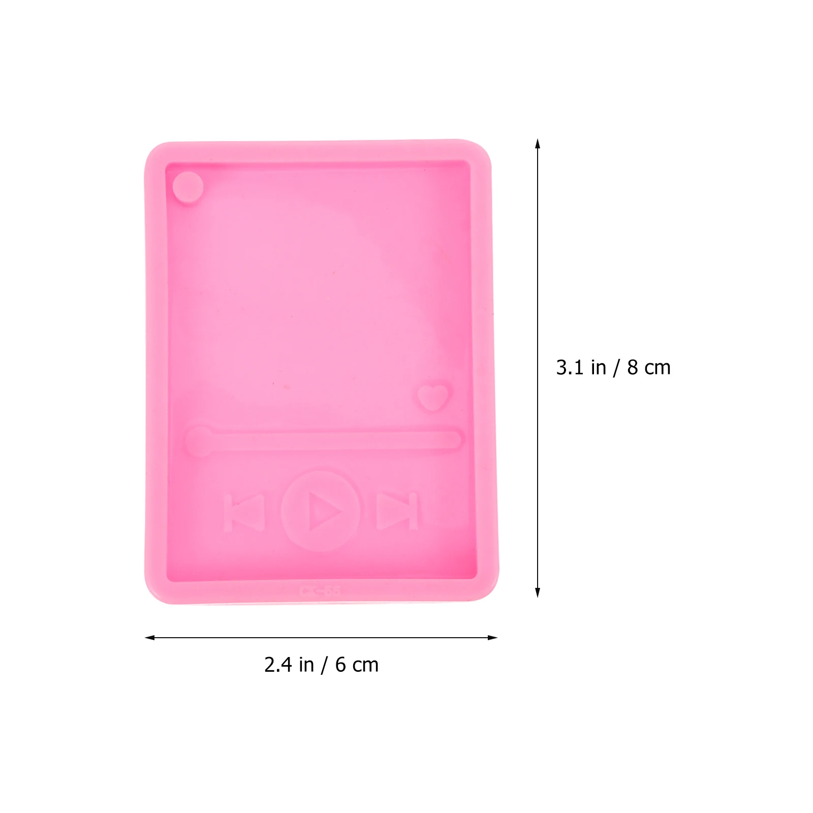 

2pcs Crystal Epoxy Silicone Mold for DIY Keychain Jewelry Making Mp3 Shape Pendant Rings Reusable Crafts Accessories