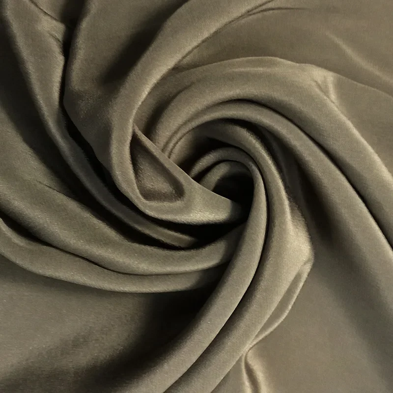 3 Meters 19 mm Heavy Silk Crepe De Chine Fabric 100% Mulberry Silk 110 cm Width Grey Black Blue Wine Red Color  Sample Testing