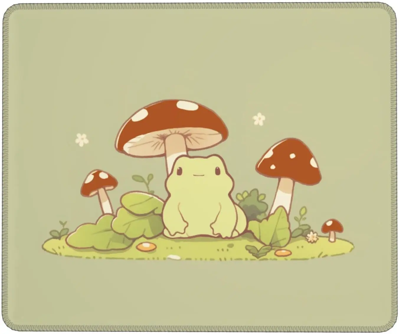 

The cute mushroom mouse pad, green frog rubber anti-slip washable computer accessory is suitable for gamers and office workers