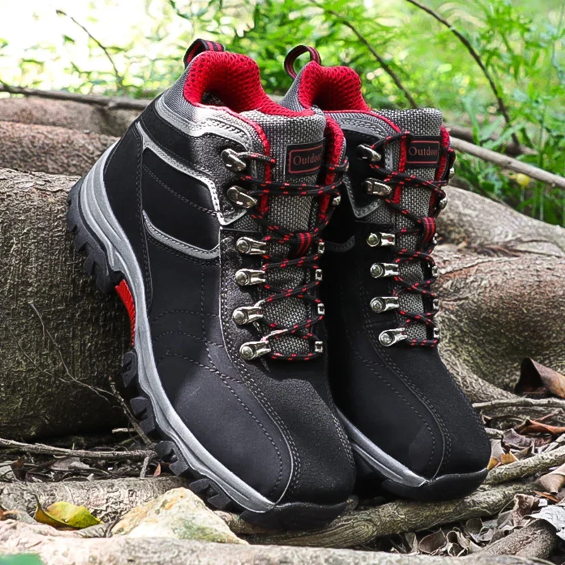 Professional Hiking Shoes for Men Leather Trekking Boots Outdoor Sneakers Male Camping Hunting Mens Tactical Ankle