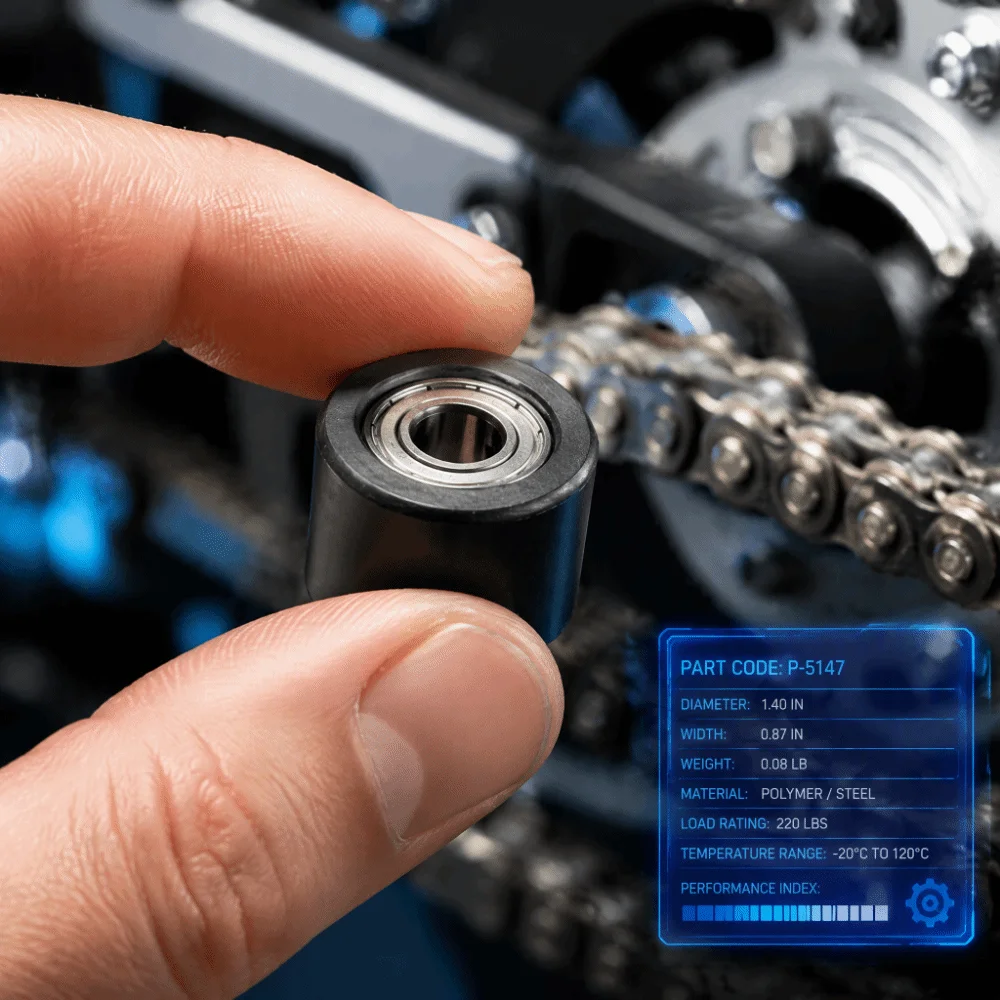 10mm Bore Chain Roller Tensione Rubber & Iron 6900Z Ball Bearing Chain Guide Pulley Black Chain Tensioner Wheel Dirt Bike