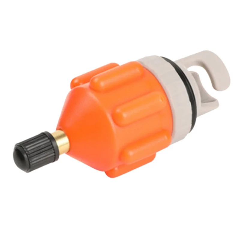 Sup Paddle Air Nozzle Kayak Air Valve Adapter On-Board Pump Inflatable Adapter Pump Air Inflator Connector Tool(Orange)