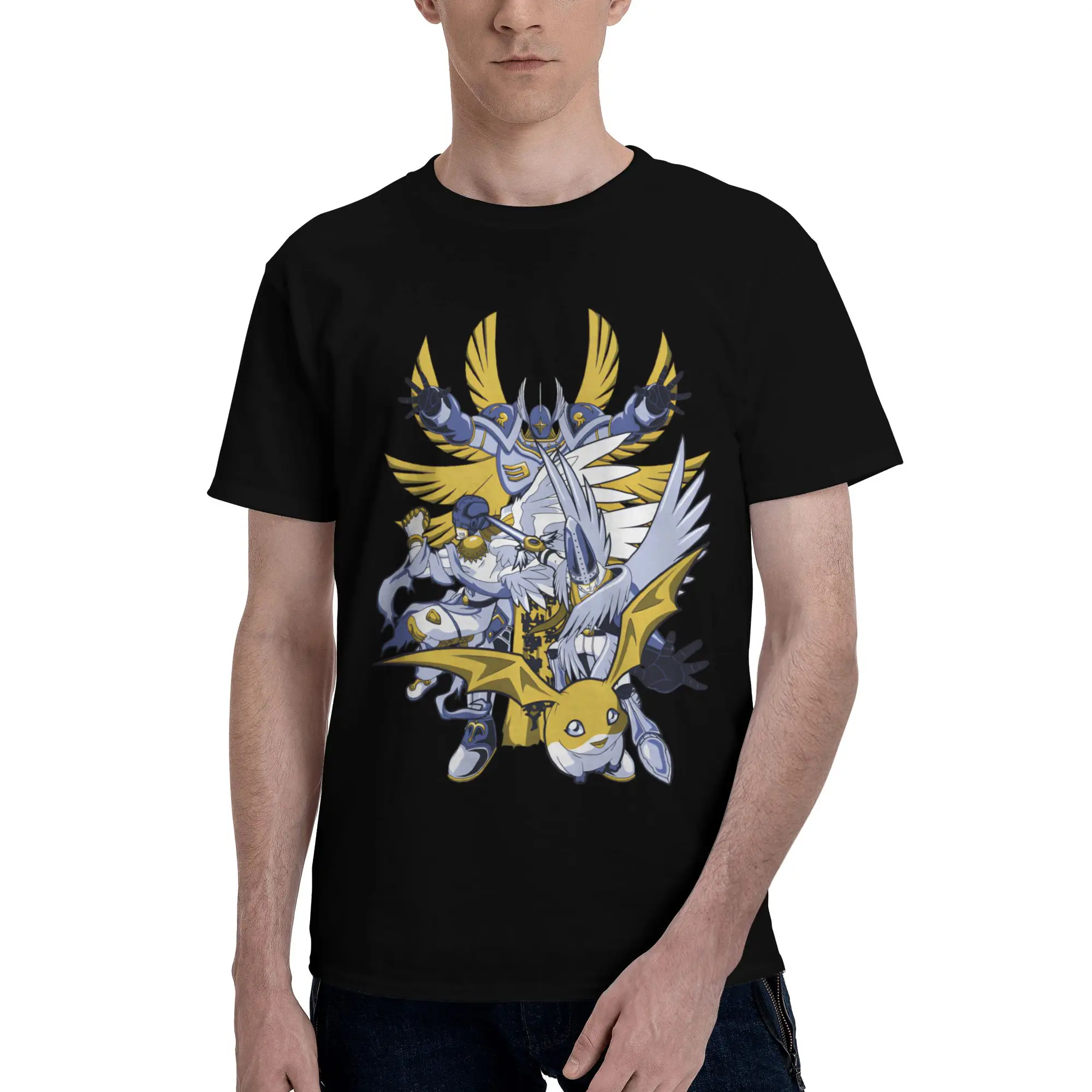 Digimon 18 Novelty Graphic 100% Cotton T-Shirt Bandai Tops Tees For Men