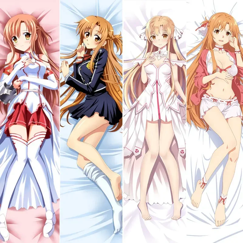 

Japan Anime Sword Art Online Hugging Body Pillow Case Otaku Cushion Waifu Dakimakura Yuuki Asuna Pillowcase Bed Long Cover