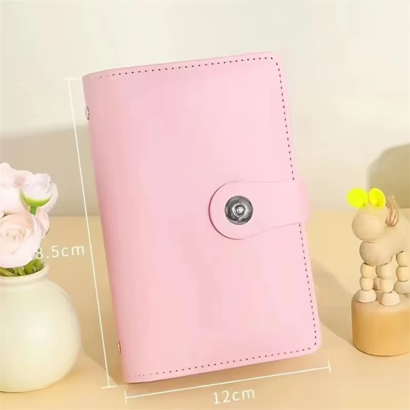 

Large Capacity Banknote Storage Book Simple Solid Color Style PU Material Cash Coin Savings Book Bill Storage Organizer Book