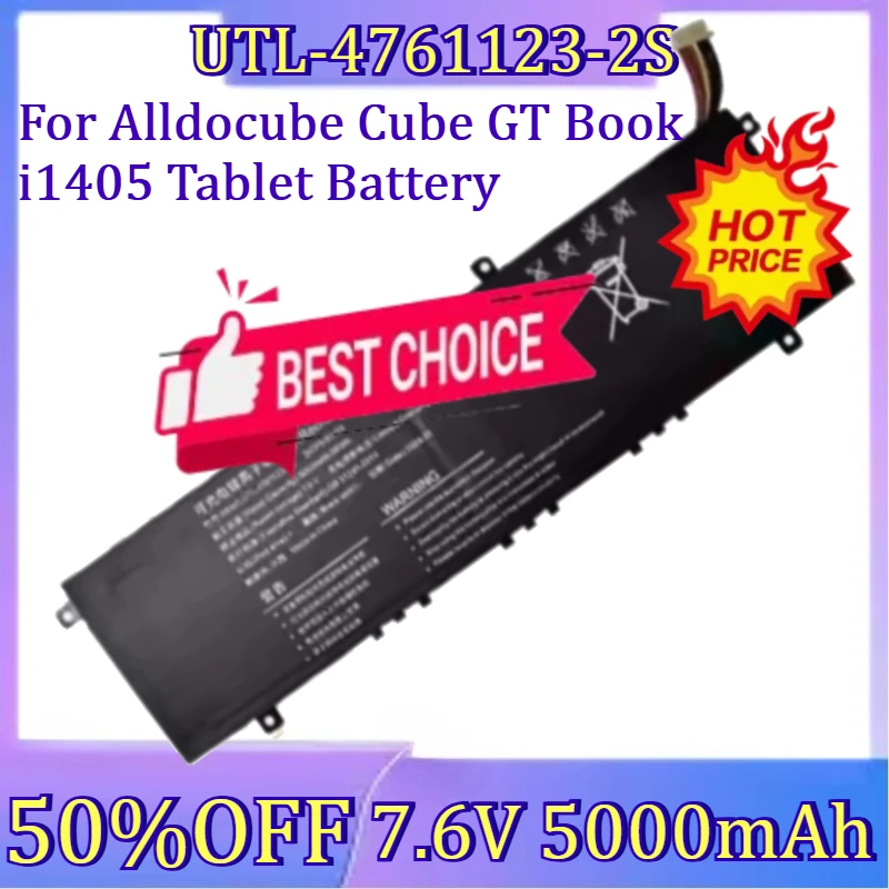 

For Alldocube Cube GT Book i1405 Tablet Battery New UTL-4761123-2S Laptop Battery 7.6V 38Wh 5000mAh
