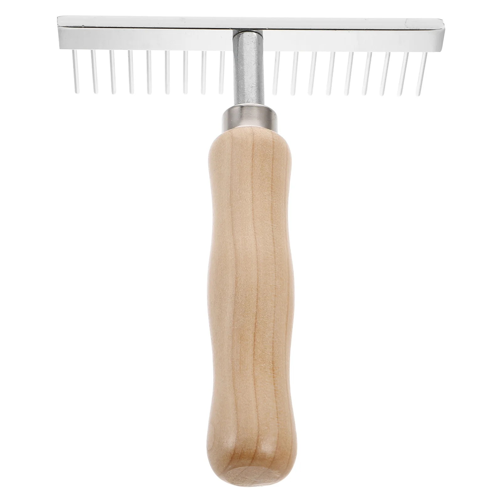 Equestrian Cleaning Brush Horse Grooming Brushes Dematting Comb with Wood Handle Scraper