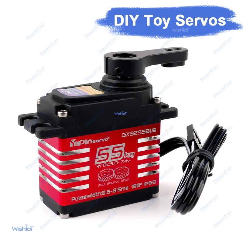 

YP3255BLS 55KG Brushless Digital Servo 8.4V HV High Torque Steel Gear 180 270 360 Degree RC Car Crawler Robot DIY Part